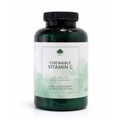 G&G Chewable Vitamin C 300 mg Berry Flavour - 100 Tablets | Vegan, Gluten-Free Antioxidant Tablets for Immune Support, Skin Health & Energy